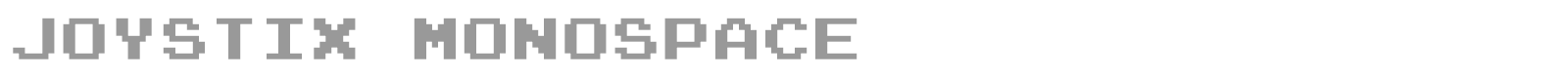 Joystix font preview